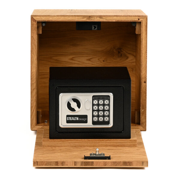 Stealth Cube - Holzblock mit Geheimversteck mit Tresor