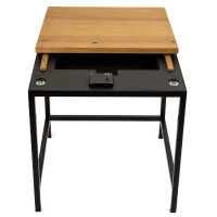 Stealth Table - Tisch mit Geheimfach XXL - Eiche Echtholz