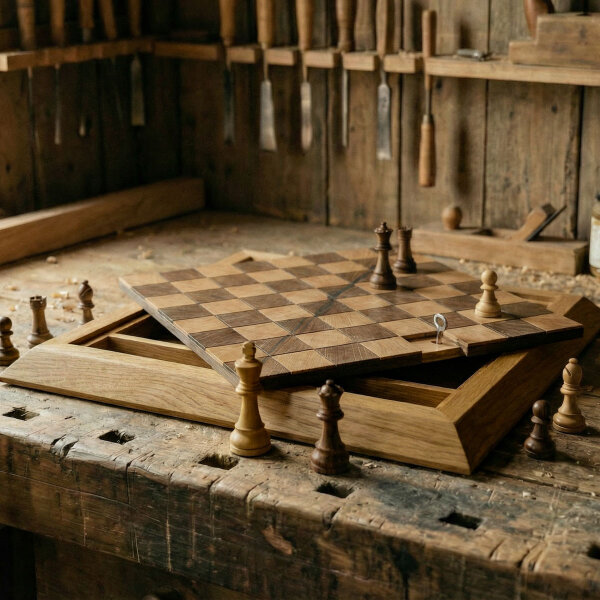 Stealth Chess - Schachbrett mit Geheimfach