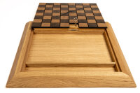 Stealth Chess - Schachbrett mit Geheimfach - Schachbrett & Figuren - Eiche Natur