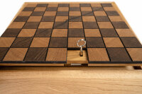 Stealth Chess - Schachbrett mit Geheimfach - Schachbrett & Figuren - Eiche Natur